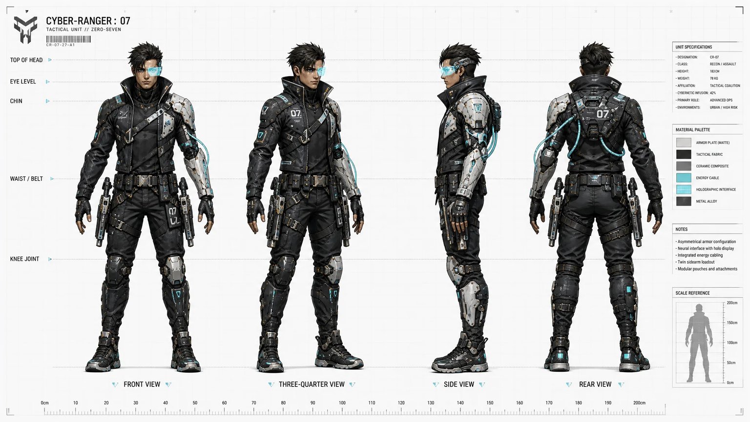 AI Character Turnaround Generator | Turnaround Sheets sample