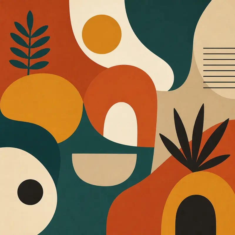 Abstract geometric wall art generated from a text prompt