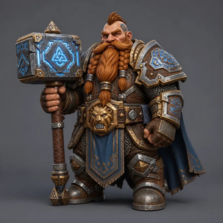 Stylized 3D warrior