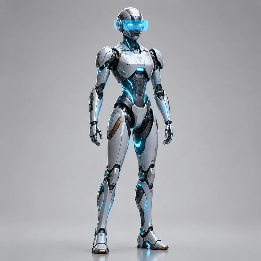 Sleek sci-fi android