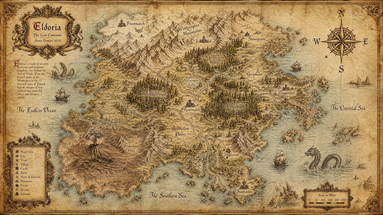 AI Fantasy Map Generator sample