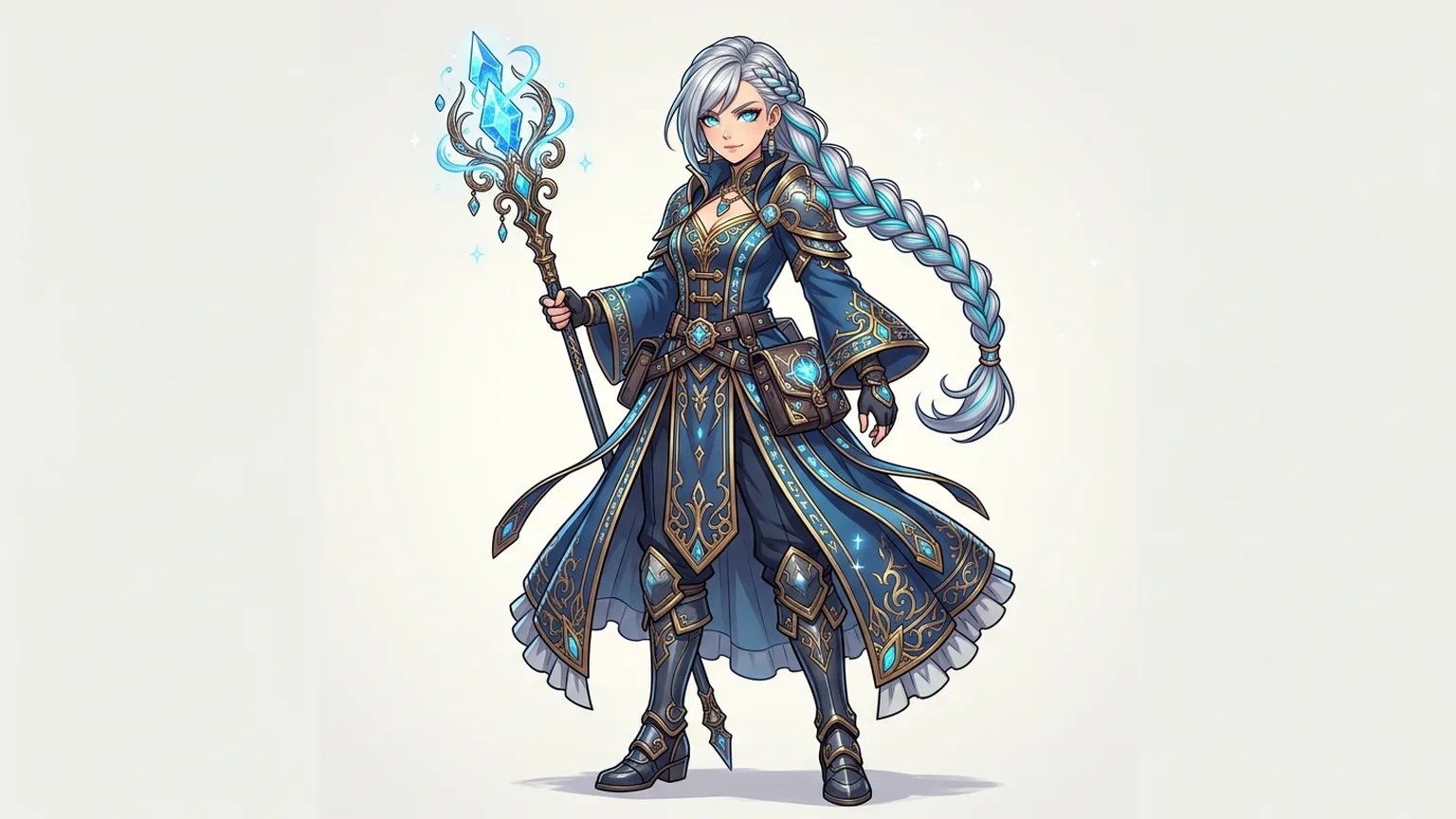Anime original character concept art generated from text prompt