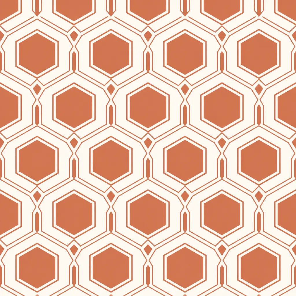 Seamless geometric hexagon pattern generated from a text prompt
