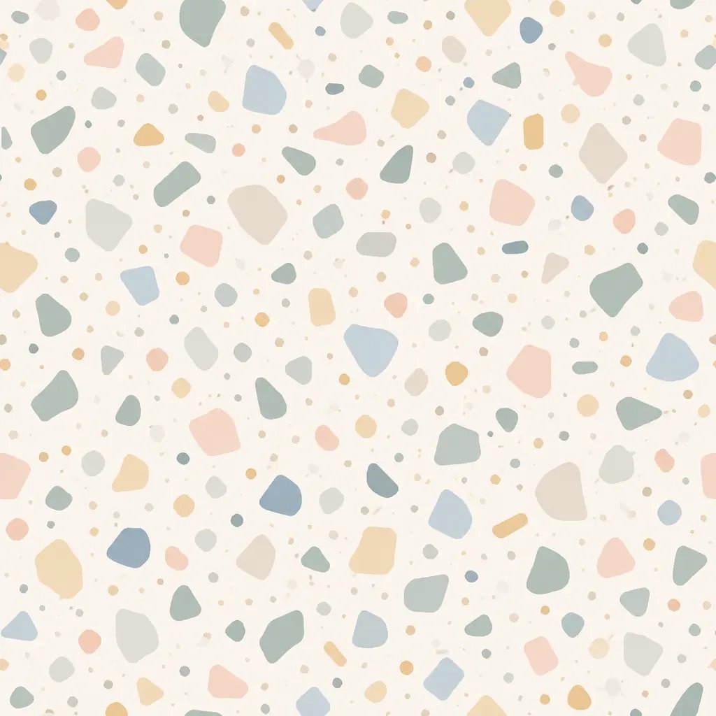 Seamless pastel terrazzo pattern from the tool