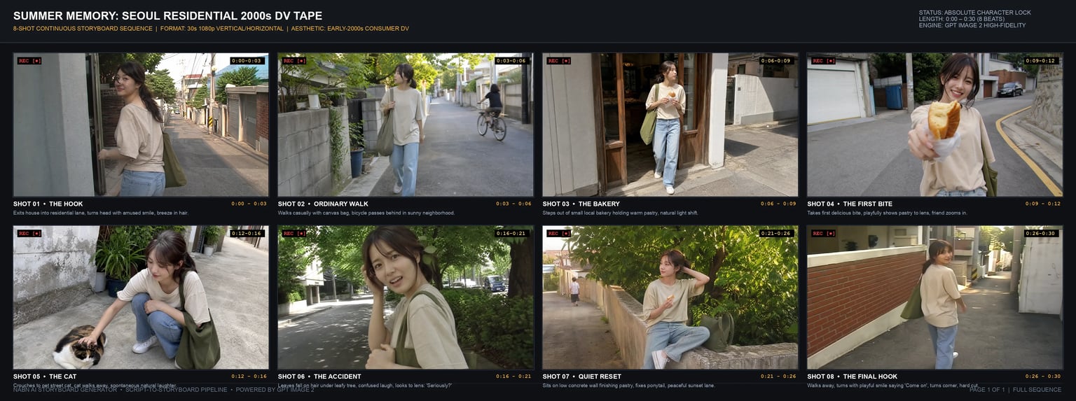 AI Storyboard Generator sample