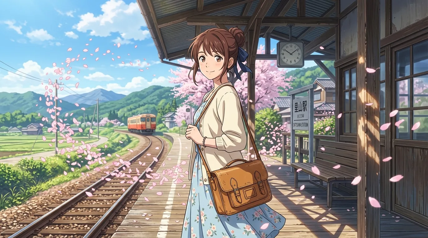 Makoto Shinkai Rural Train Platform